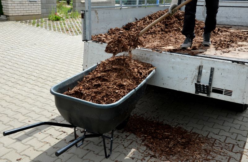 Mulch Delivery Truck Loading